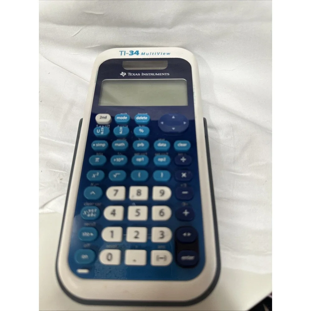 TI-34‎ Multiview Calculator - COMPLETELY FUNCTIONAL w/ Cover